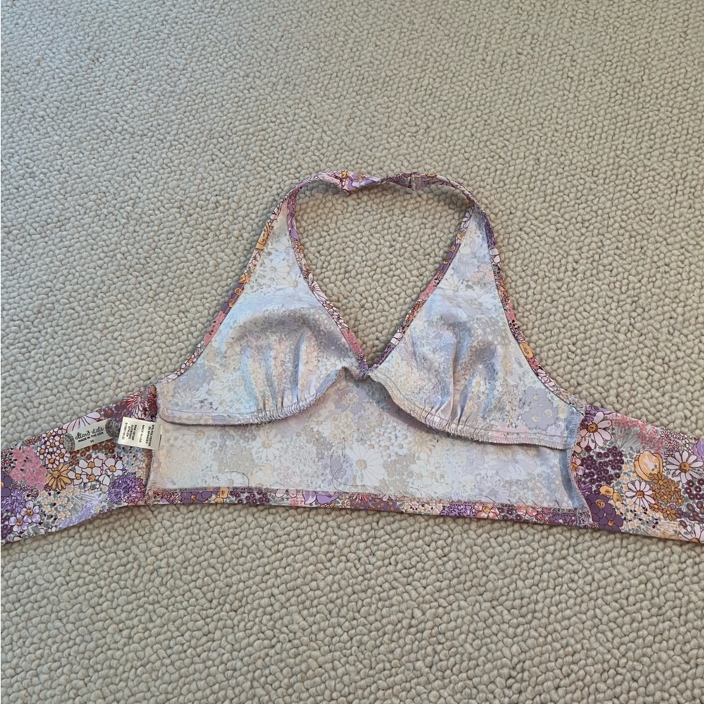 Altar'd State Pink and Purple Floral Halter Top - Picture 3 of 5